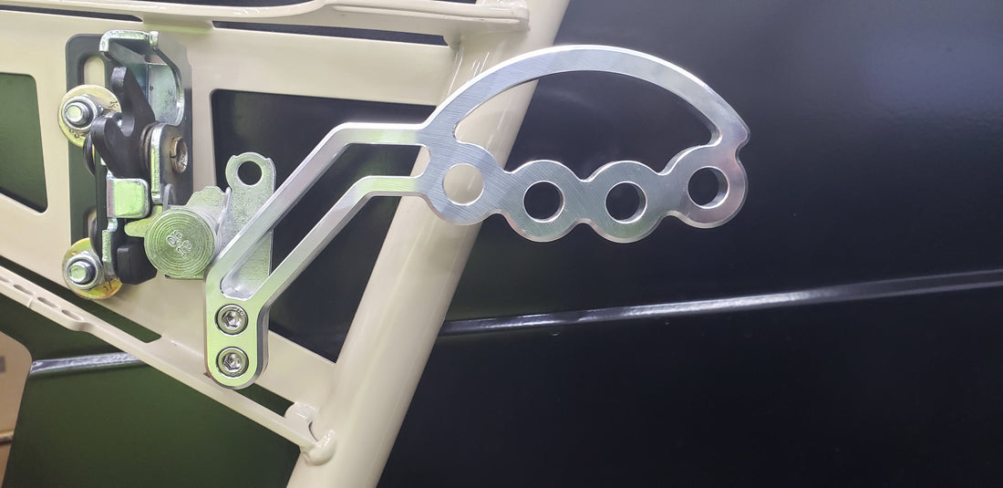 Can am X3 Door handle in raw color with hardware installed on tmw door