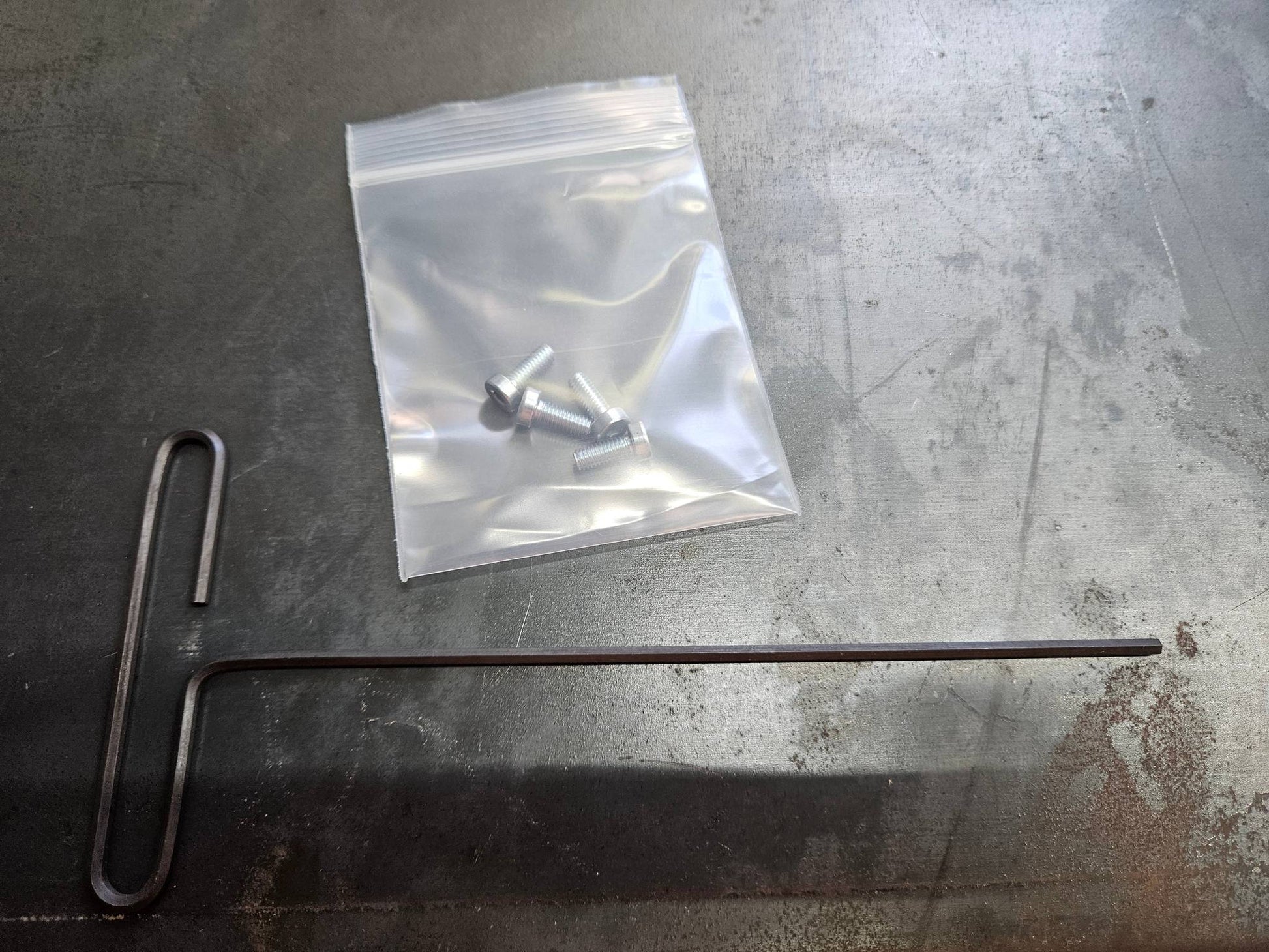 Billet Rugged Radio Cover Hardware including 4 m4 x 10 socket head cap screws and looped T-Handle hex key