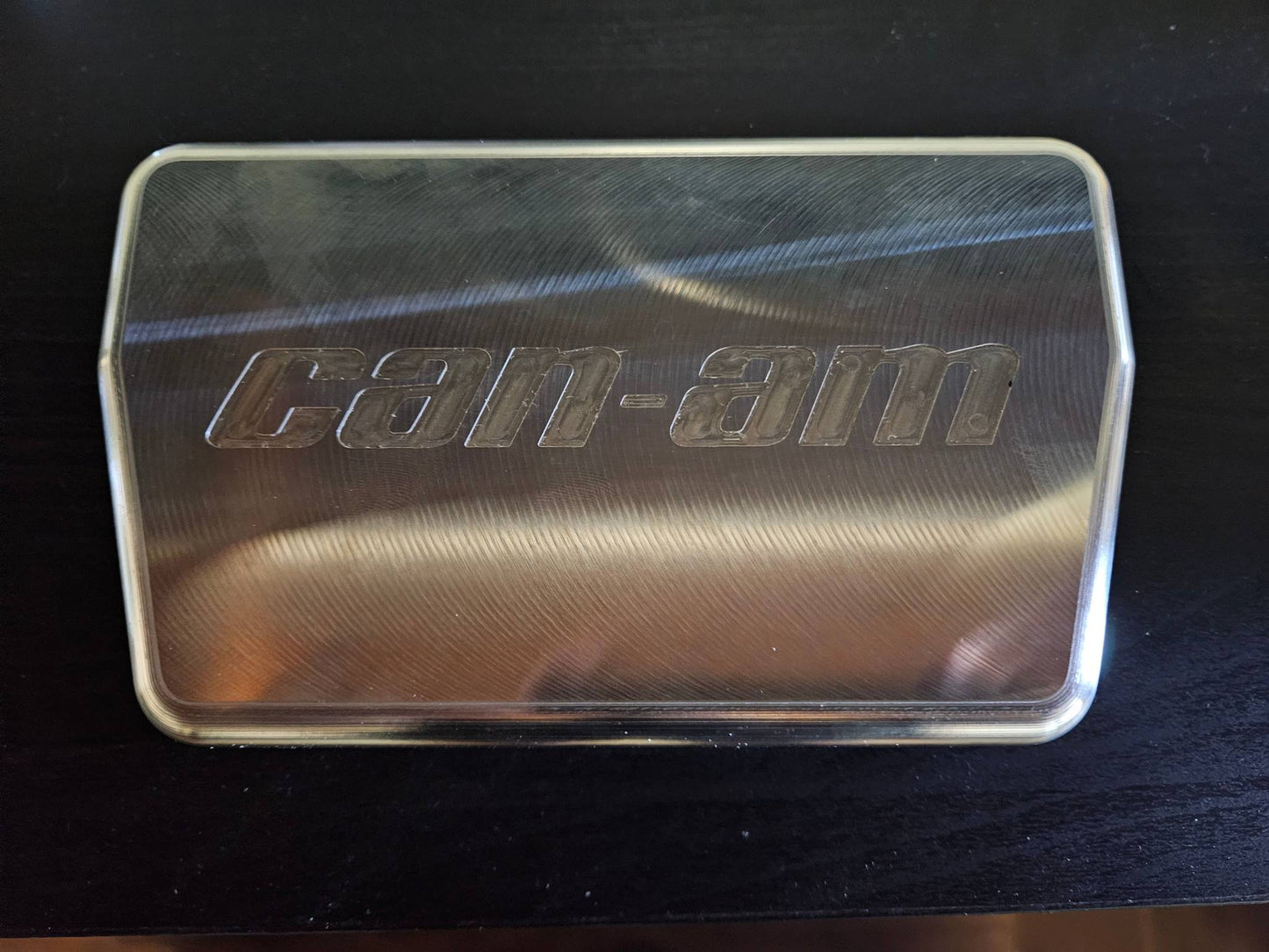 Billet Rugged Radio Cover with Can-Am logo by Reed Made Speed