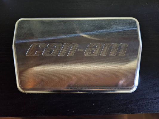 Billet Rugged Radio Cover with Can-Am logo by Reed Made Speed