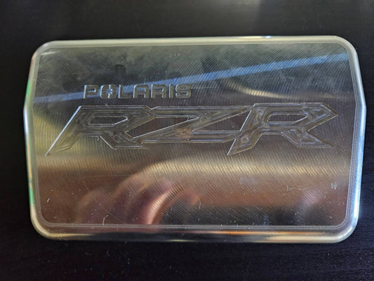 Billet Rugged Radio Cover with Polaris RZR logo by Reed Made Speed