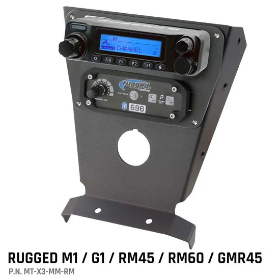 Rugged Radio multi-mount kit for Can-Am X3 UTV intercoms and radios